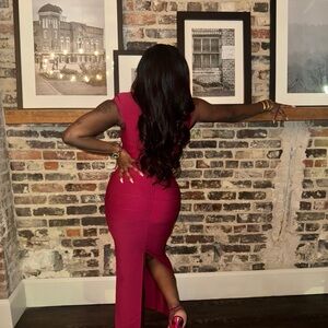 Elegant Pink Sleeveless Dress